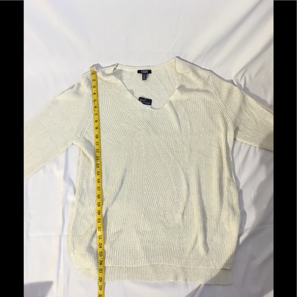 Chaps Knit Chevron V Neck Sweater NWT - Picture 5 of 9